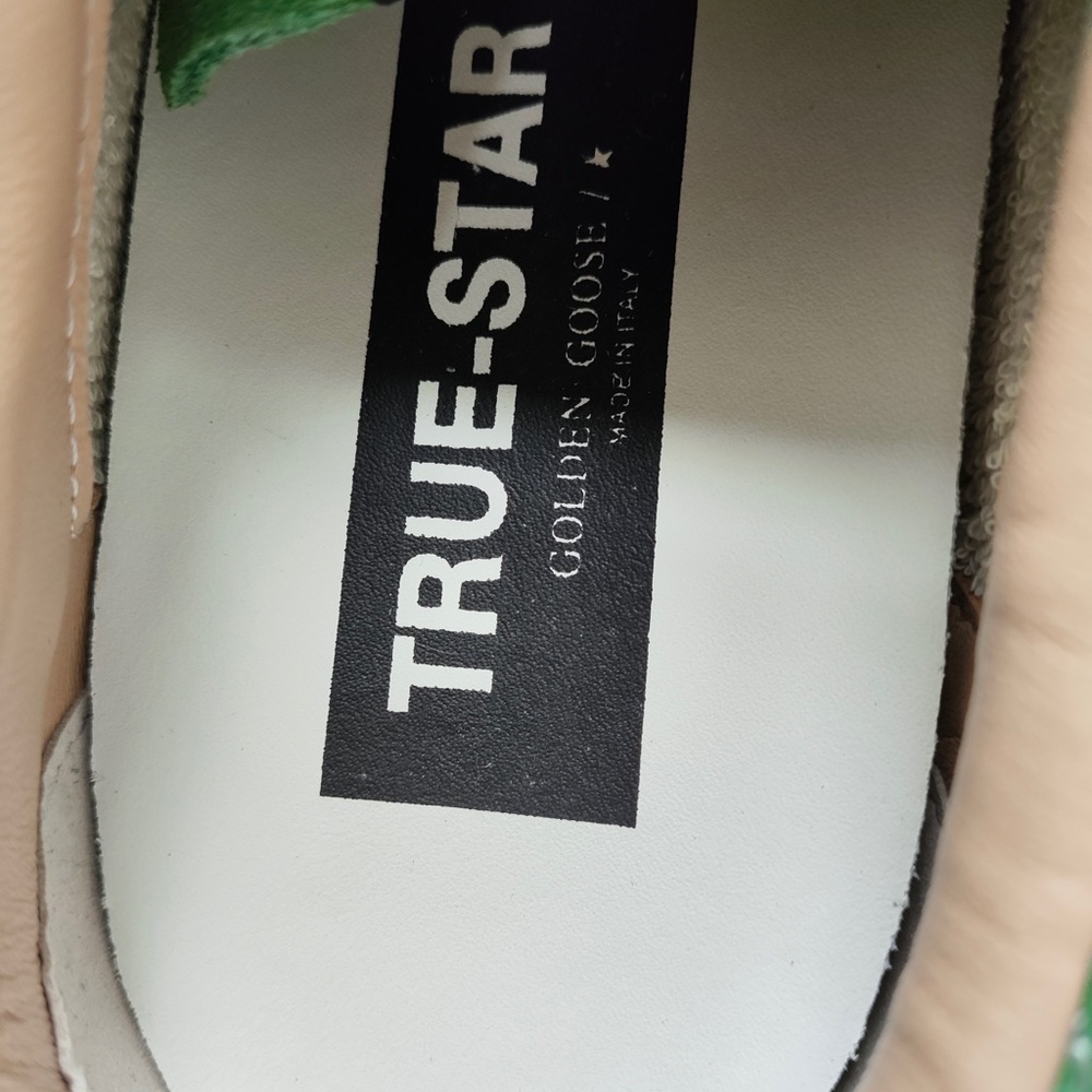 Golden Goose Green Suede Sneakers with White Star & Tan Accents - Picture 6 of 7